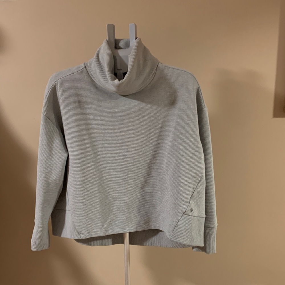 SHAMBHALA Women's Ribbed Sweater Cowl Neck Grey Size XS